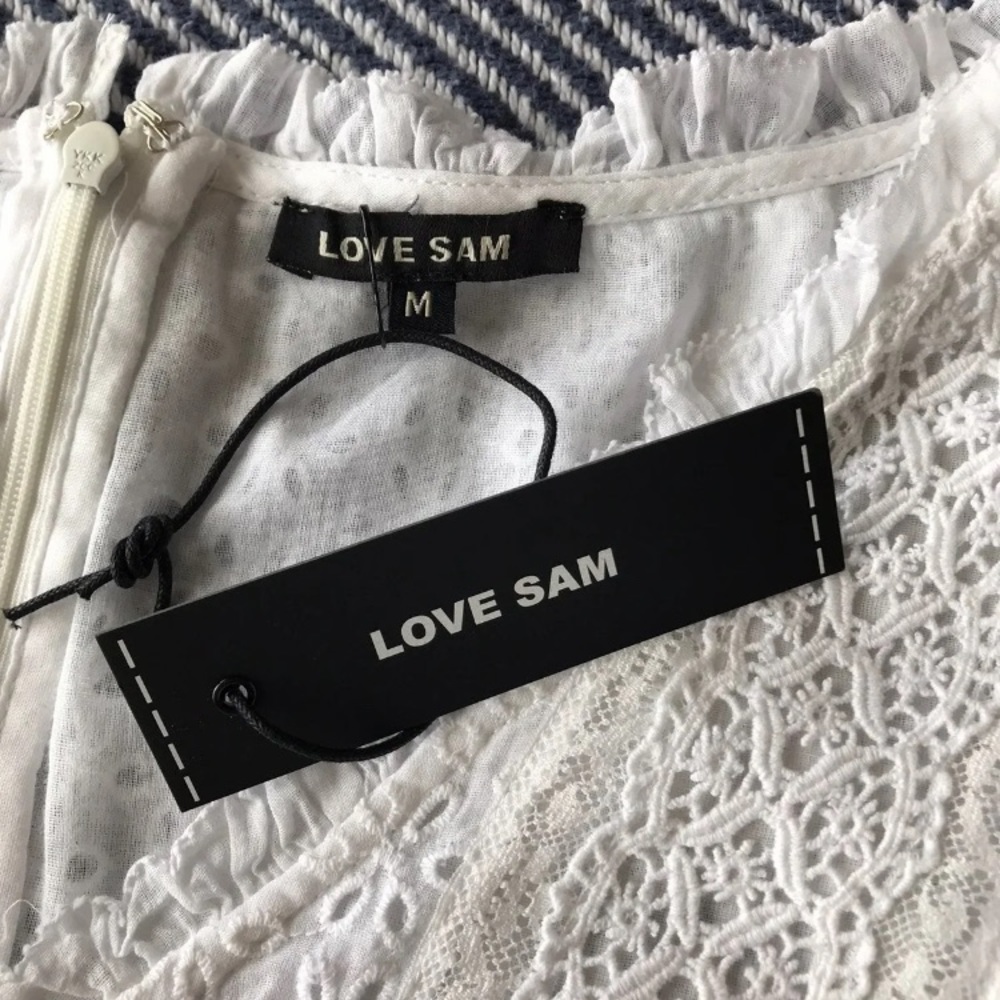 Love Sam White Eyelet Cottagecore Dress - Picture 6 of 7